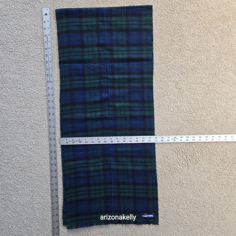 Lands' End BlackWatch Plaid Scarf - Picture 4 of 5